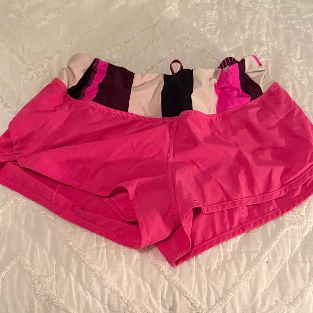 lululemon athletica Pink and Multicolor Women Shorts